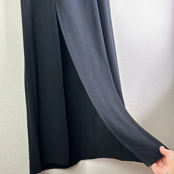 Show Me Your Mumu The Upton Off Shoulder Maxi Black Dress w/ side Slit size S - Picture 10 of 15